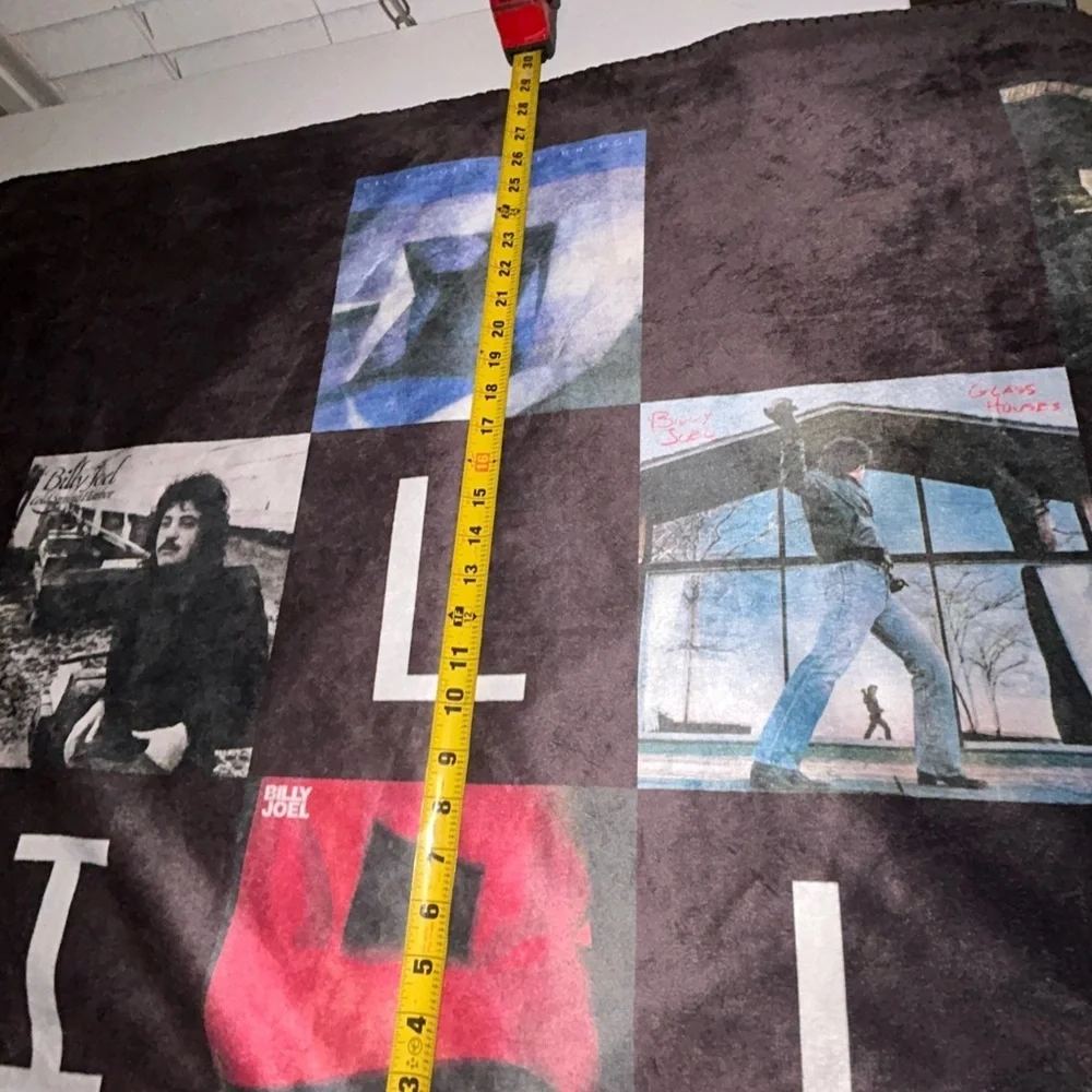 Billy Joel Album Cover Throw Blanket Collectible Patchwork Edition Sherpa
